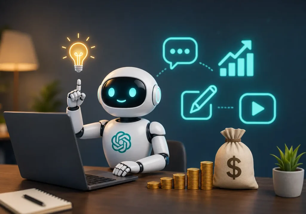 ChatGPT money-making prompts for earning money online with AI